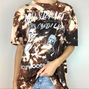 Rod Stewart 2018 Tour Bleached Tie-Dye Band Tee